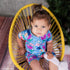 Monarch Store Bamboo Romper (Bootysuit) V3.0 SHORT SLEEVED : Snoopy in Bloom